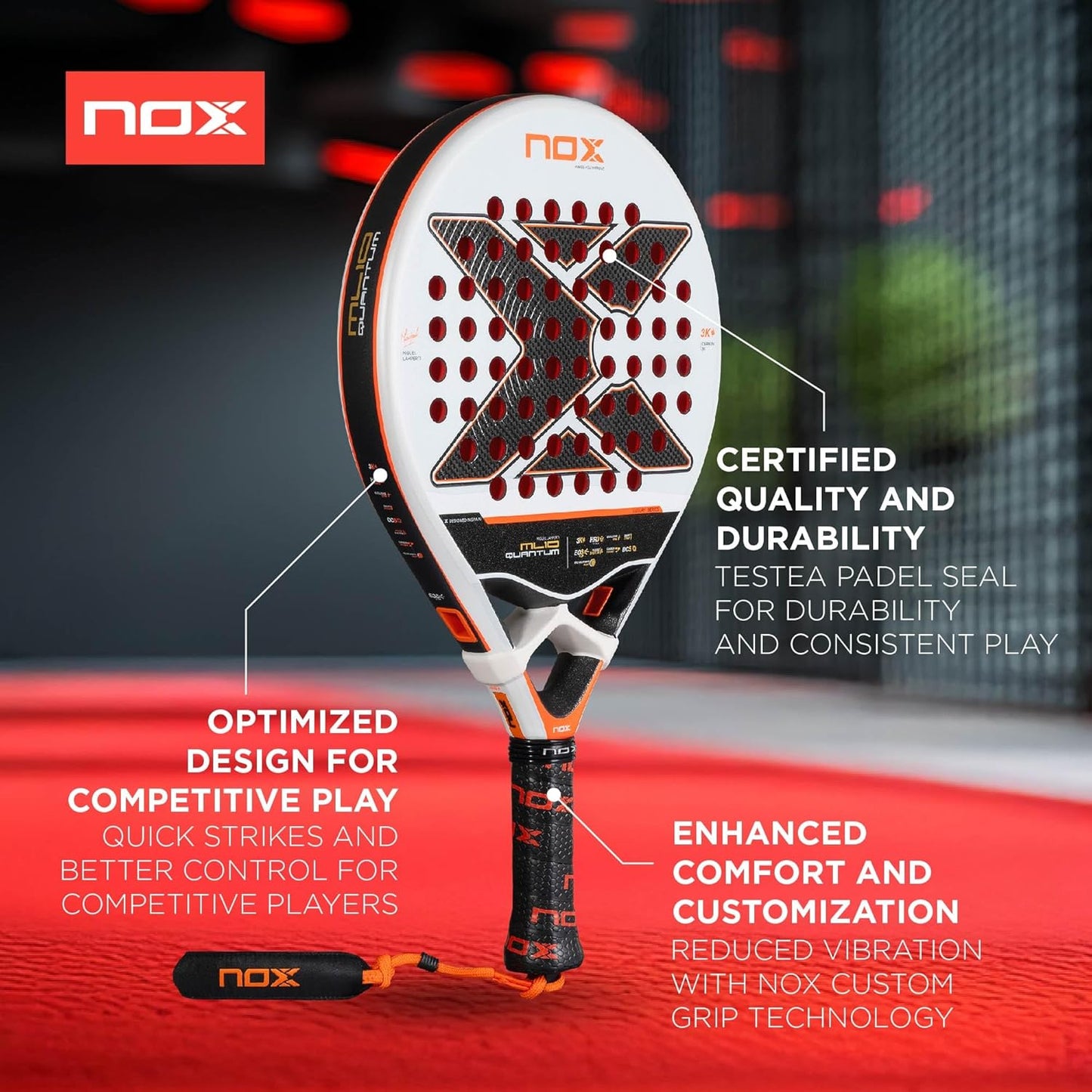 NOX Ml10 Quantum 3k di Miguel Lamperti 2025, Racketta da Pádel