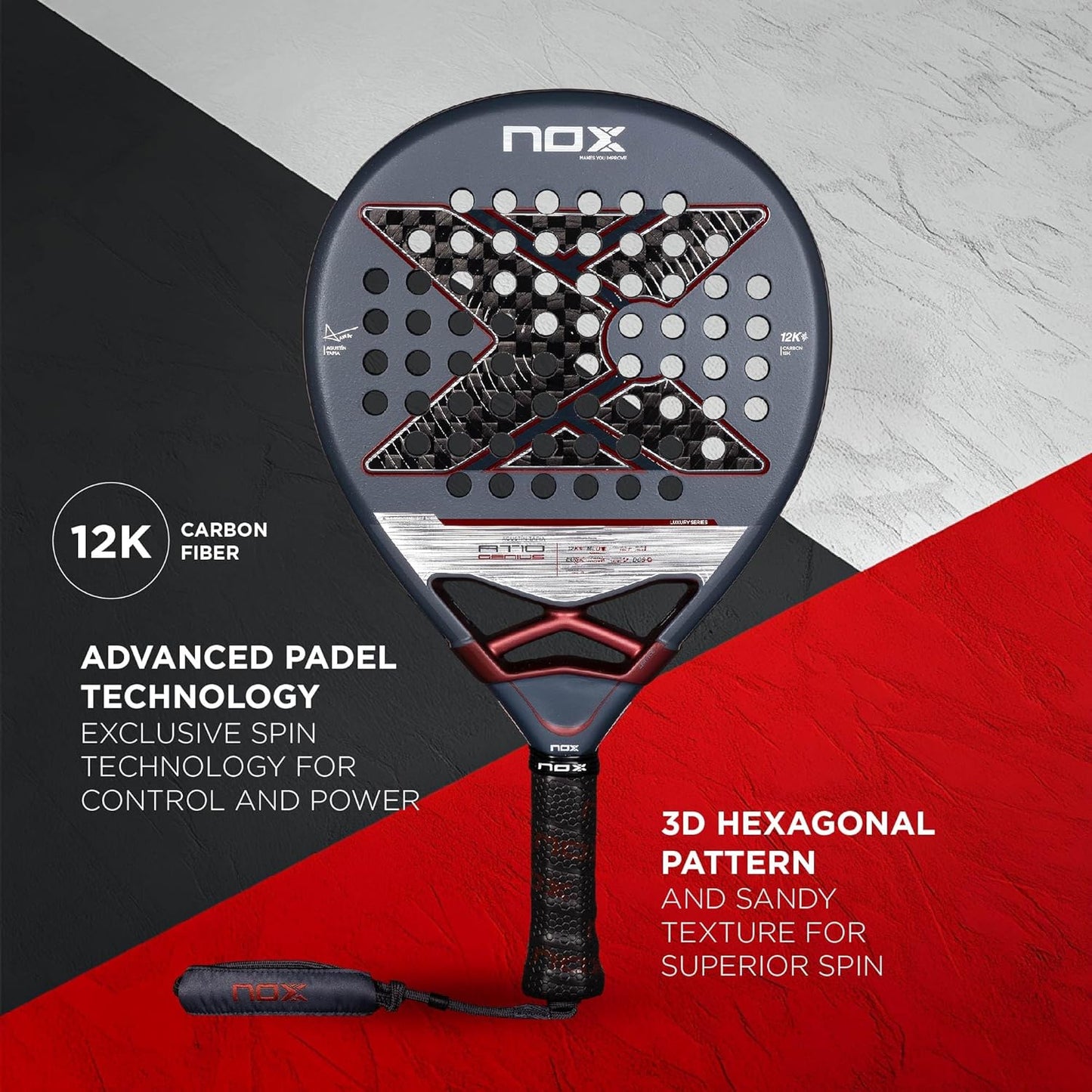 Nox Pala Pádel AT10 Luxury Genius 12K Agustin Tapia 2025