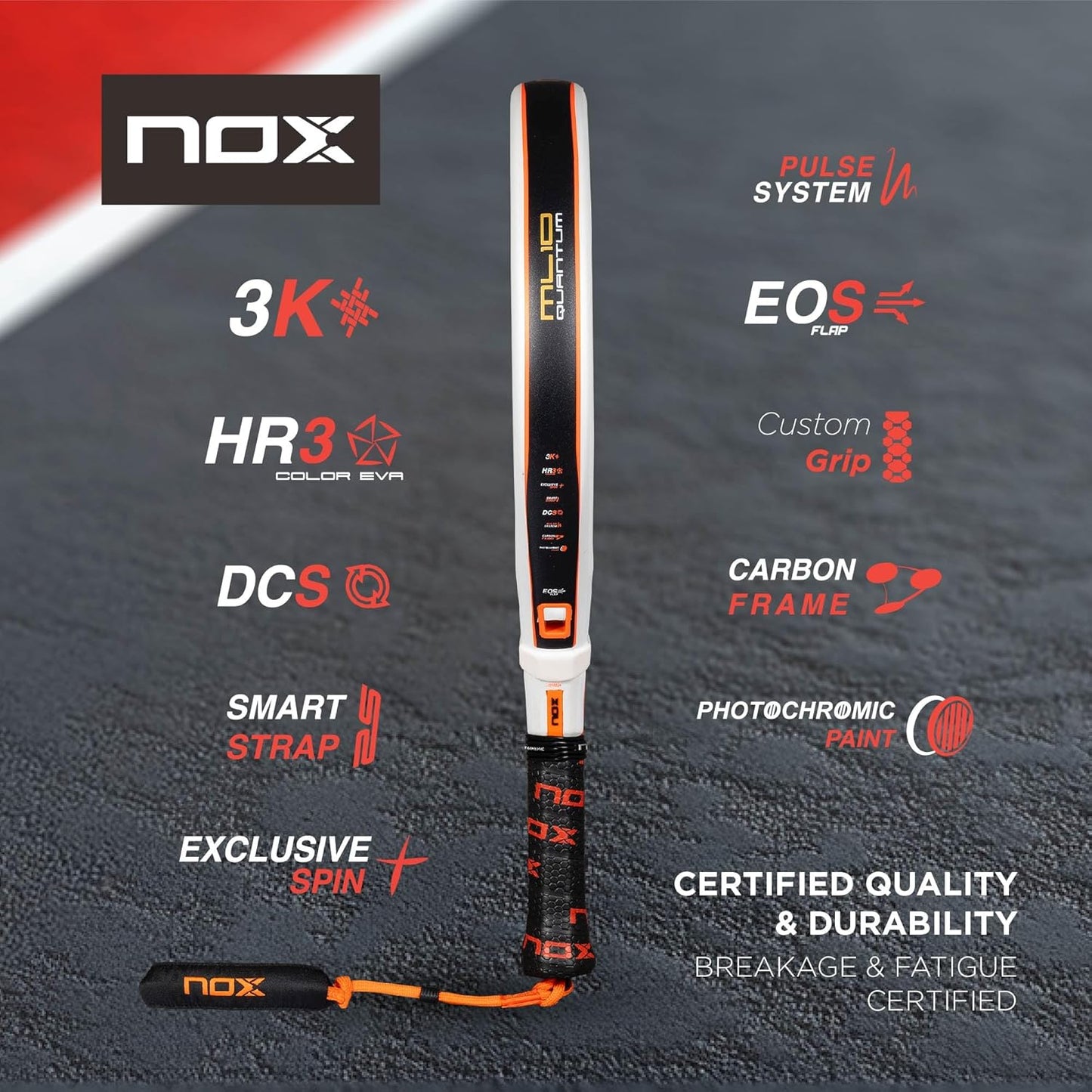 NOX Ml10 Quantum 3k di Miguel Lamperti 2025, Racketta da Pádel