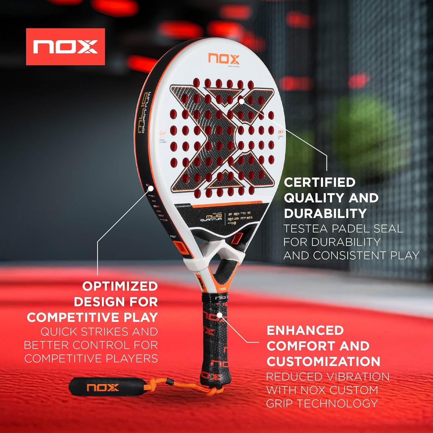 NOX Ml10 Quantum 3k di Miguel Lamperti 2025, Racketta da Pádel