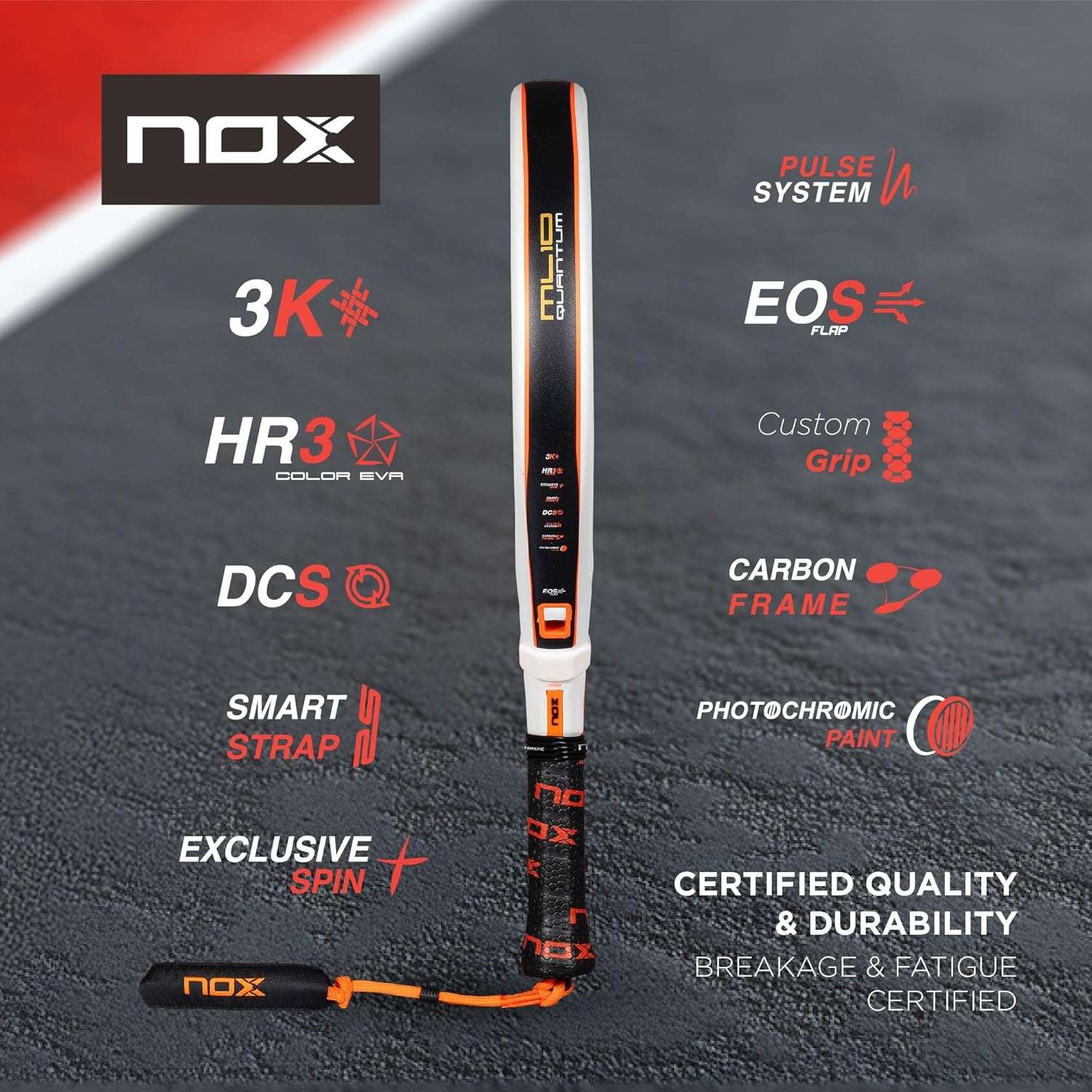 NOX Ml10 Quantum 3k di Miguel Lamperti 2025, Racketta da Pádel